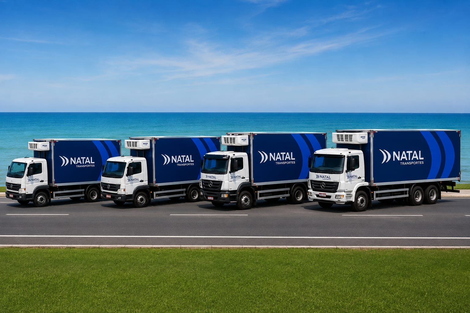 Veículos de apoio refrigerados da Natal Transportes